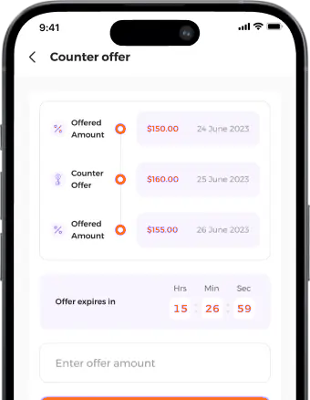 Place a Bid Screenshot